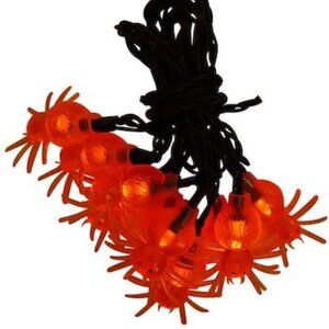 UltraLED Battery Operated Spider Cap Twinkle Light String, Orange